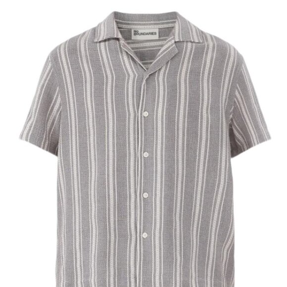 NWT 2 SZ 2XL No Boundaries Textured Striped Fabric Short Sleeve Men's Shirts - Picture 4 of 14